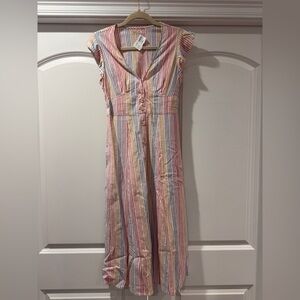 Striped Button-Down Dress